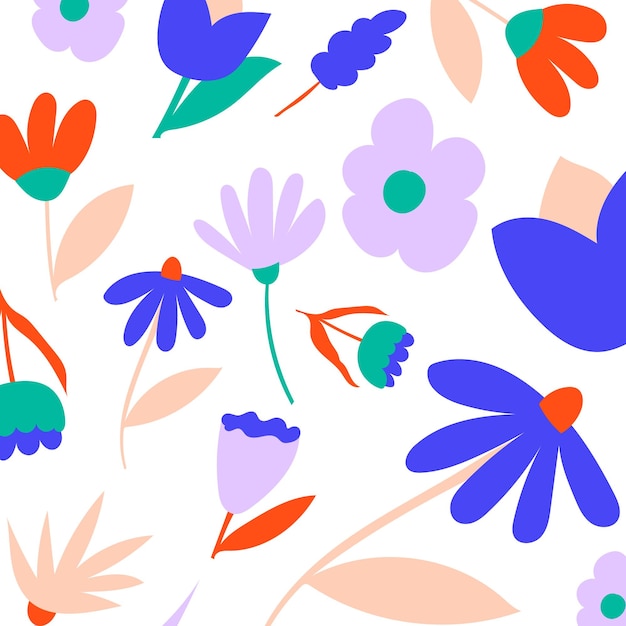 modèle de forme de fleur organique avec des couleurs vives botanique florale