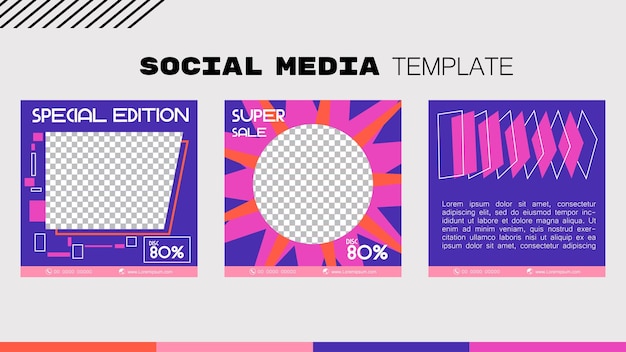 Modèle géométrique de médias sociaux conception féminisme couleur