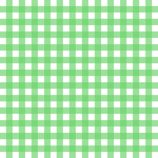 Modèle De Gingham Vectoriel Vert Et Blanc