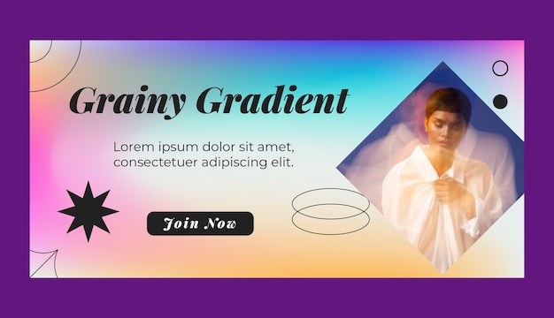 Modèle De Gradient Grainy Dessiné à La Main