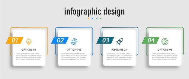 Modèle de graphique chronologique infographique