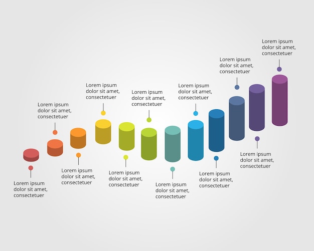 Modèle De Graphique Circulaire Circulaire Pour Infographie Pour La Présentation De 12 éléments