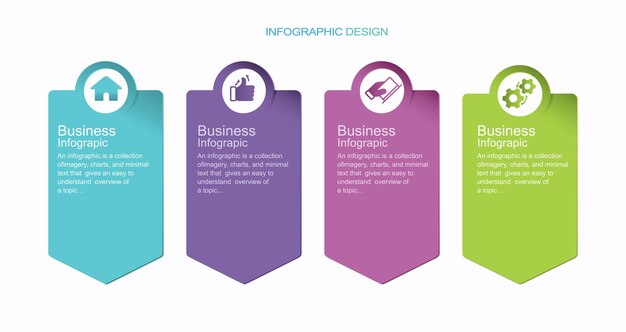 Modèle De Graphique De Processus D'infographie Vectorielle Cinq étapes Stock Illustration Graphique De Cercle D'infographie