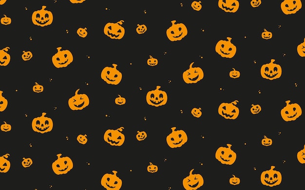 Modèle d'Halloween avec bannière de citrouilles