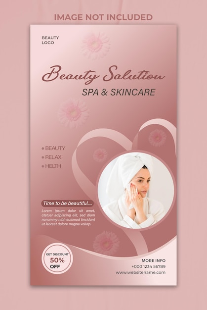 modèle d'histoire de beauté de spa