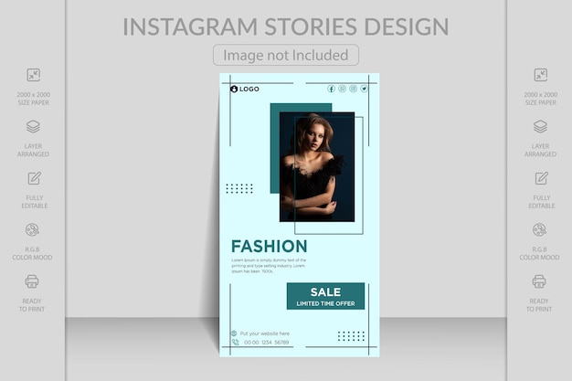 Modèle d'histoire Instagram et Facebook de vente de mode