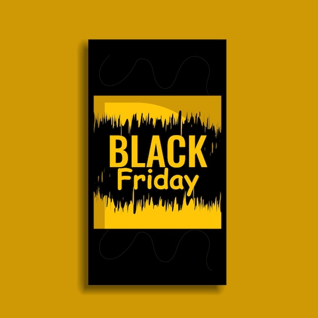 modèle d'histoire de vente bannière du vendredi noir