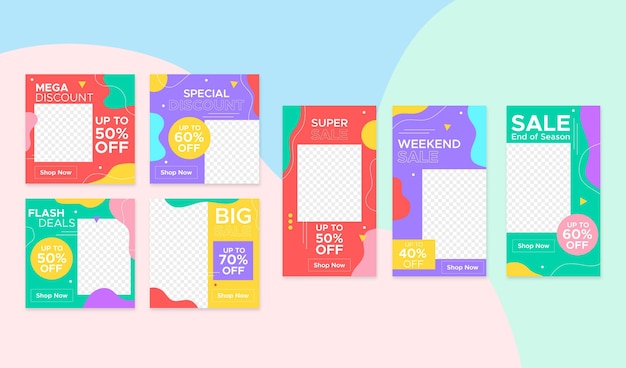 Modèle D'histoires Instagram Avec Fond Transparent