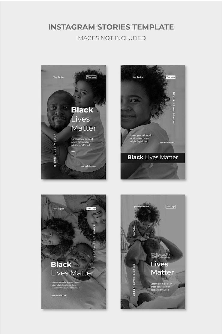 Vecteur modèle d'histoires instagram