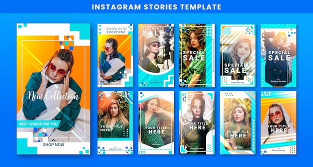 Vecteur modèle d'histoires de publication instagram sur les médias sociaux de vente créative