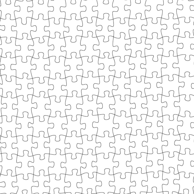 Un modèle homogène d'éléments de puzzle connectés Modèle de pièces de mosaïque vectorielle