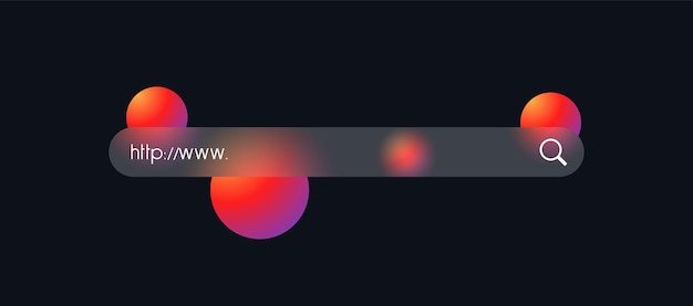 Modèle D'icône De Barre De Recherche Style Glassmorphism Vector Eps 10