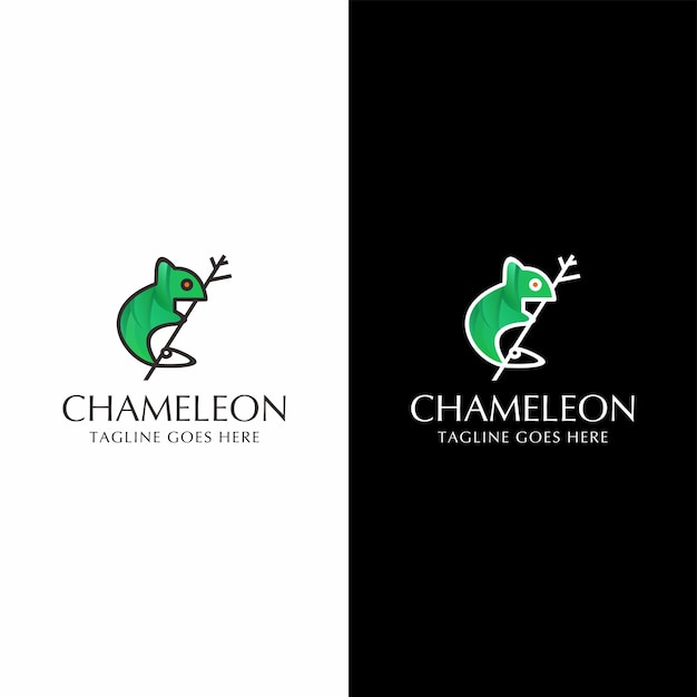 Modèle D'icône De Conception De Logo Caméléon