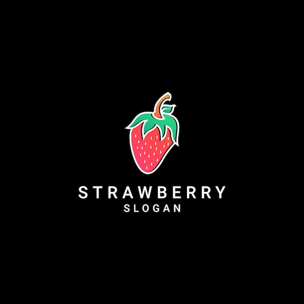 Modèle D'icône De Conception De Logo De Fraise