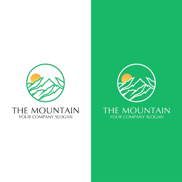 Modèle D'icône De Conception De Logo De Montagne