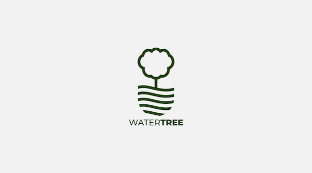 Modèle D'icône De Conception De Vecteur De Logo D'arbre D'eau