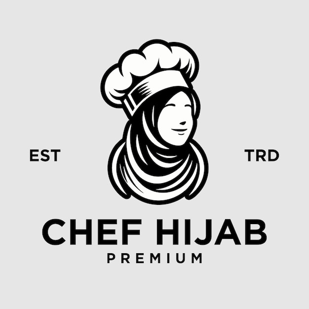 Vecteur modèle d'icône du logo du chef musulman