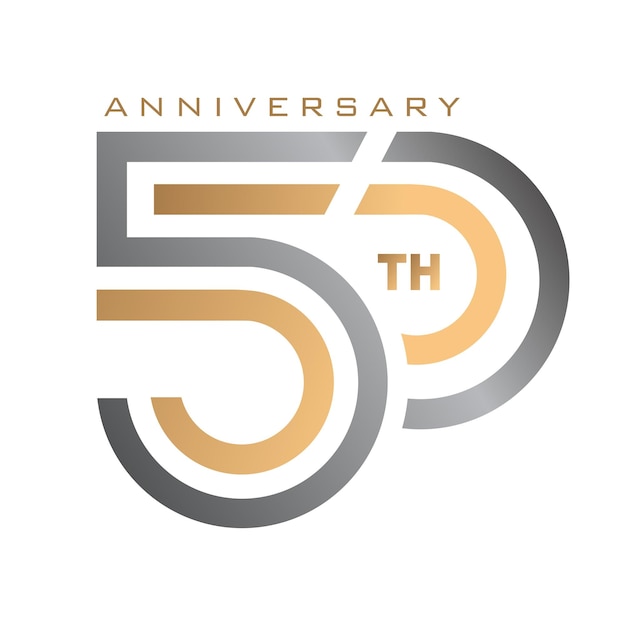 Modèle D'icône De Logo Anniversaire 50 Ans
