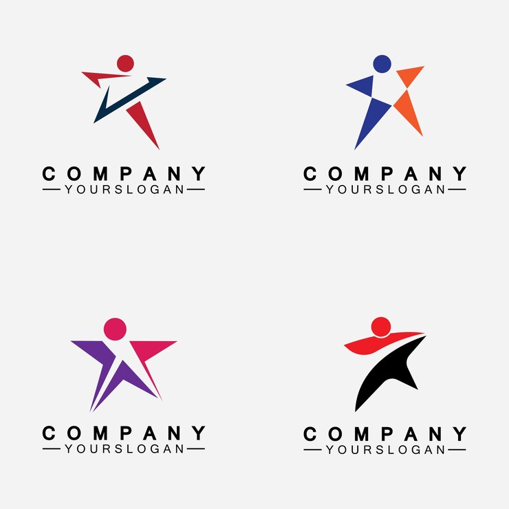 Vecteur modèle d'icône de logo et de symbole de succès de personnes d'étoile