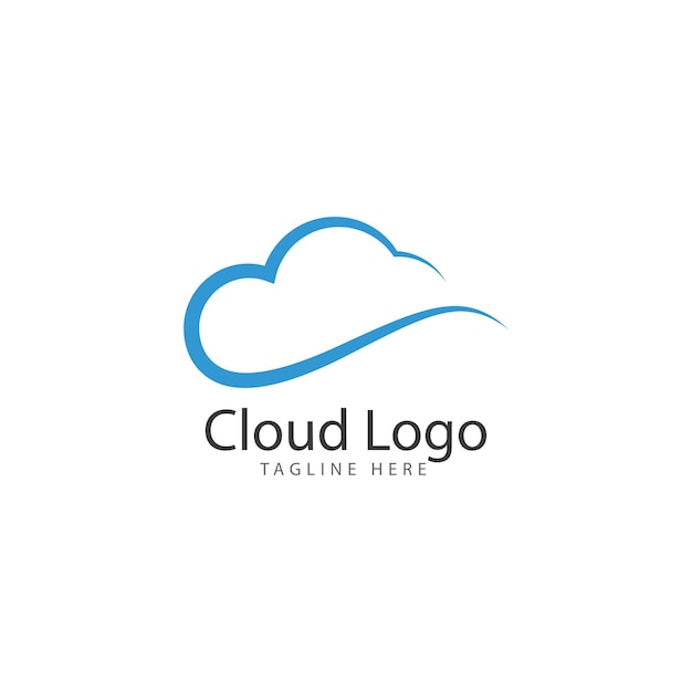 Modèle d'icône de vecteur de logo de nuage