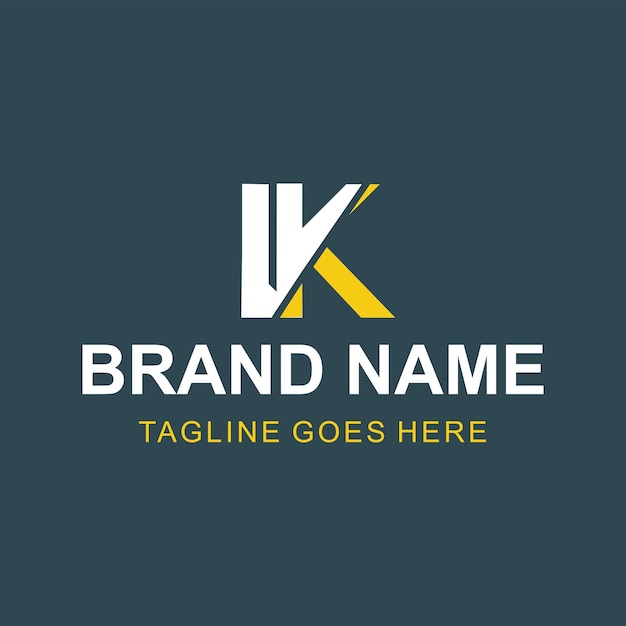 Le modèle d'icône vectorielle de la conception initiale du logo moderne de Vector lk