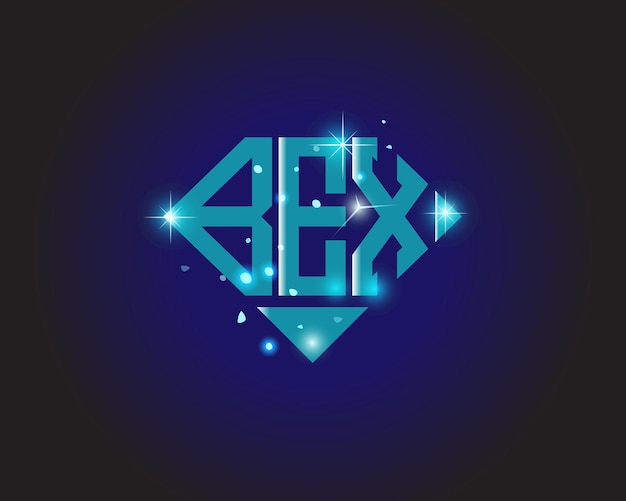 Modèle d'icône vectorielle de conception de logo moderne initial BEX