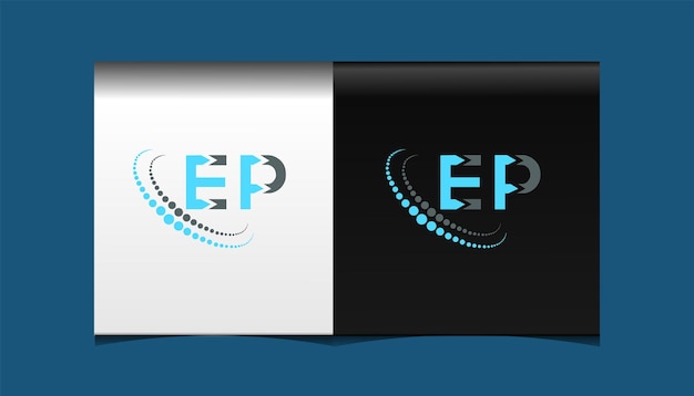 Modèle d'icône vectorielle de conception de logo moderne initial EP