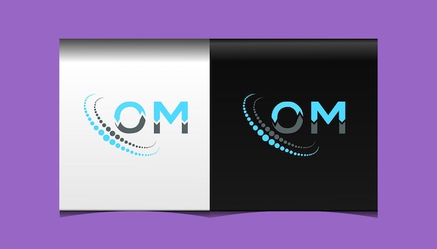 Modèle d'icône vectorielle de conception de logo moderne initial OM