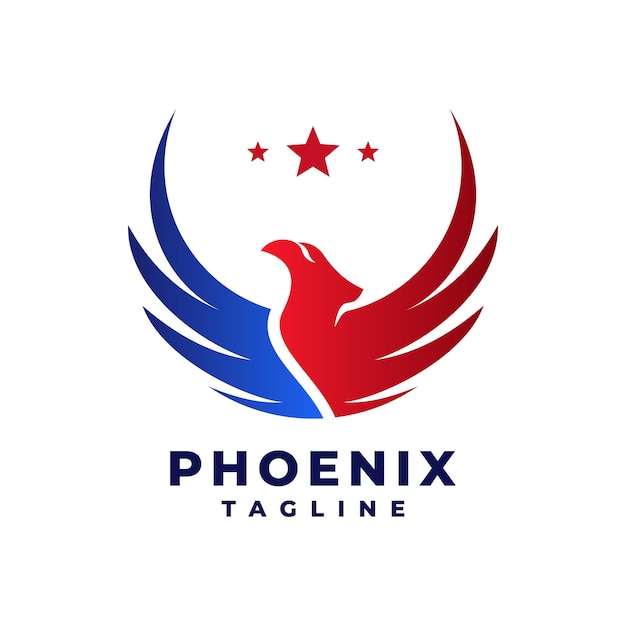 Le Modèle D'icône Vectorielle Du Logo Phoenix