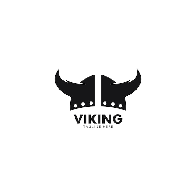 Modèle D'icône Vectorielle De Logo De Casque Viking