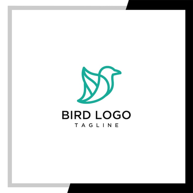 Modèle d'icône vectorielle de logo d'oiseau