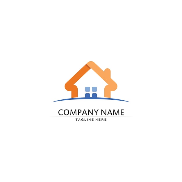 Modèle d'icônes de logo vectoriel immobilier et maison