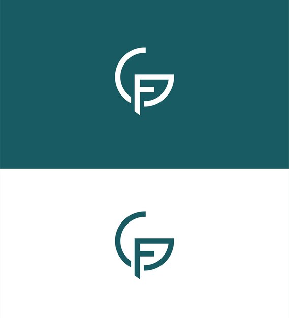 Le modèle d'identité de marque de l'icône de la lettre GF FG