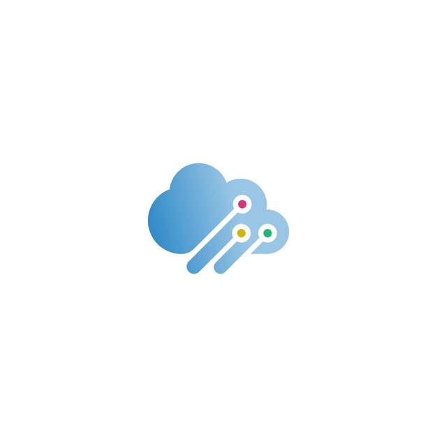 Modèle D'illustration De Conception D'icône De Logo De Nuage