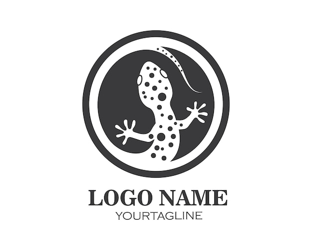 Modèle d'illustration d'icône vectorielle logo Gecko