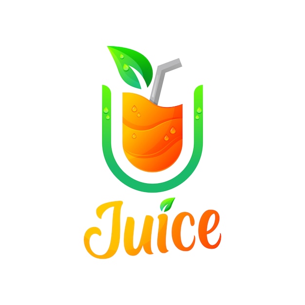 Vecteur modèle d'illustration de logo moderne de jus