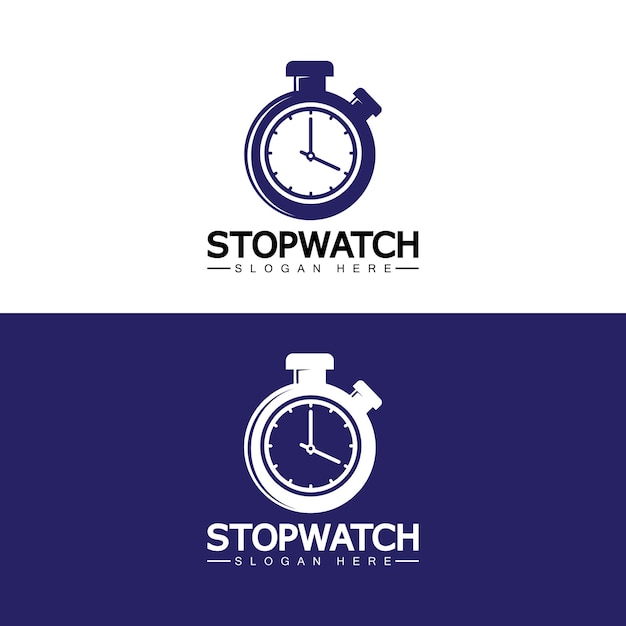 Modèle d'illustration de symbole d'icône de vecteur de conception de logo de minuterie de chronomètre