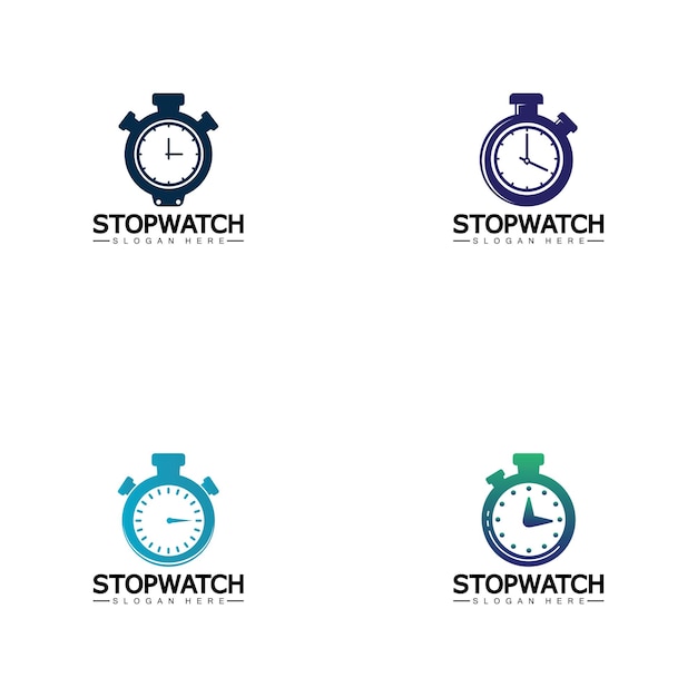 Modèle d'illustration de symbole d'icône de vecteur de conception de logo de minuterie de chronomètre