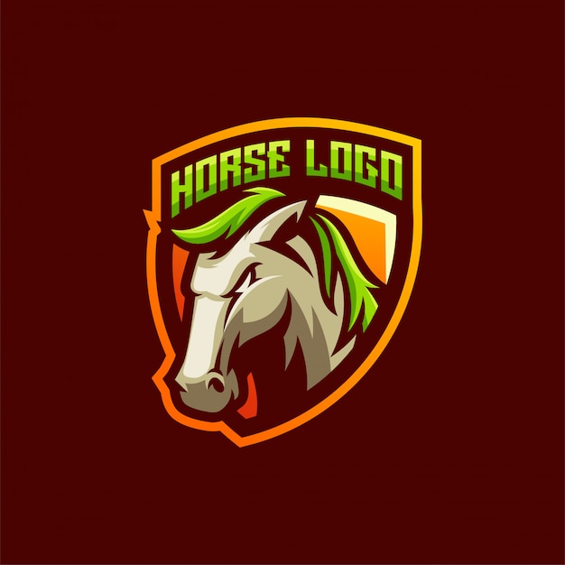 Modèle D'illustration Vectorielle De Cheval Logo Design