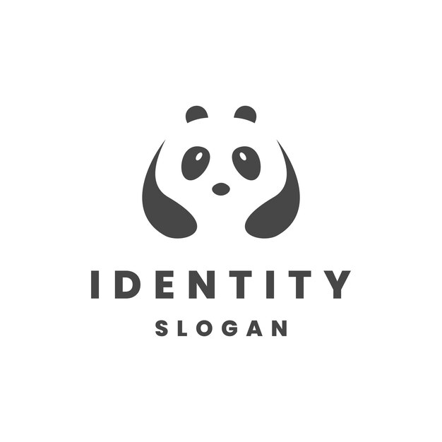 Vecteur le modèle d'illustration vectorielle du logo panda