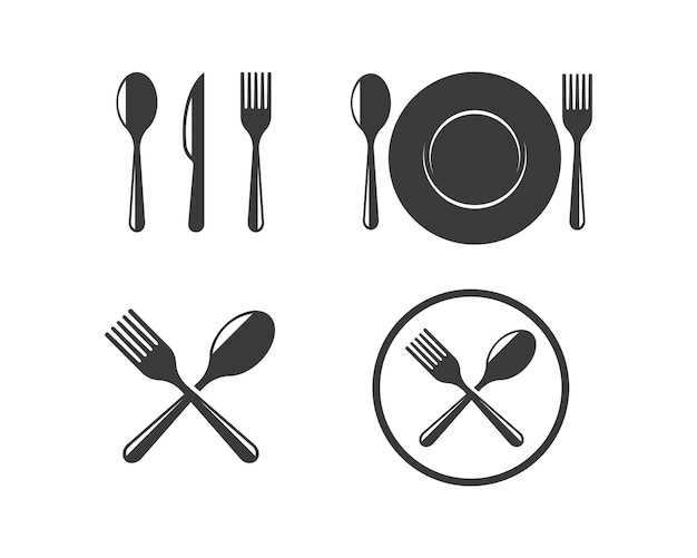 Modèle D'illustration Vectorielle De Logo Forkspoon