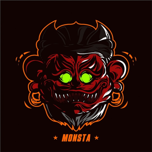 Modèle D'illustration Vectorielle Monster