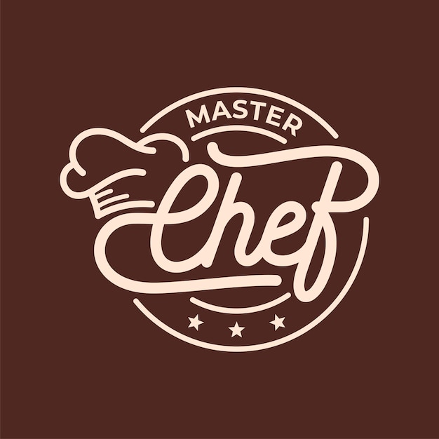 Modèle D'illustrations De Stock De Logo De Badge De Restaurant De Chef