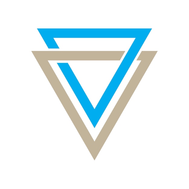 modèle d'image vectorielle de conception de logo ou d'icône de la lettre V