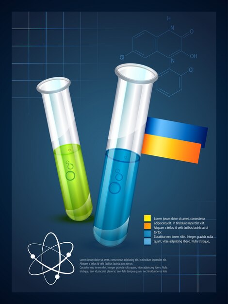 Modèle Imaginaire Créatif Vectoriel Du Tube à Essai