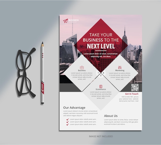 Modèle d'impression de la bannière de brochure promotionnelle de l'entreprise
