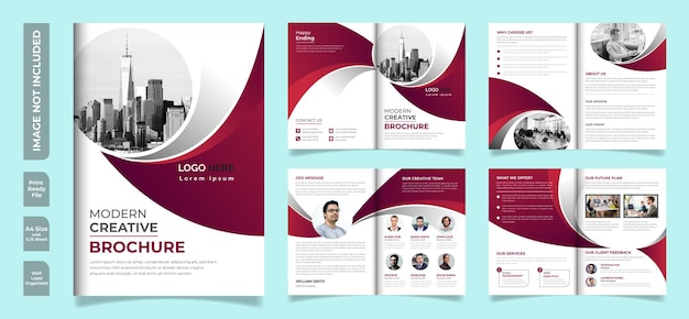 Vecteur modèle d'impression de conception minimaliste de brochure d'entreprise professionnelle et créative
