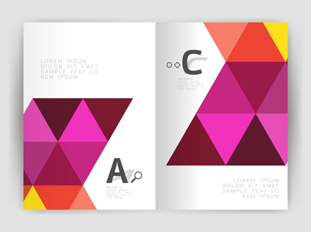 Vecteur modèle d'impression à triangle vectoriel