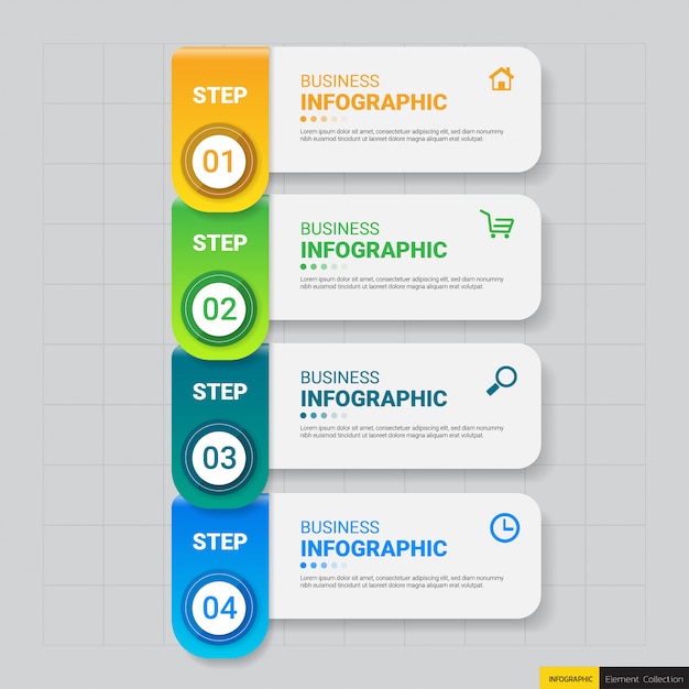 Modèle D'infographie En 4 étapes