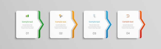 Modèle D'infographie Avec 4 Options